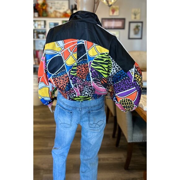 ADIDAS Rich Mnisi Track Jacket Women's Small Long Sleeve,Cropped, Blk Multicolor - Picture 5 of 10